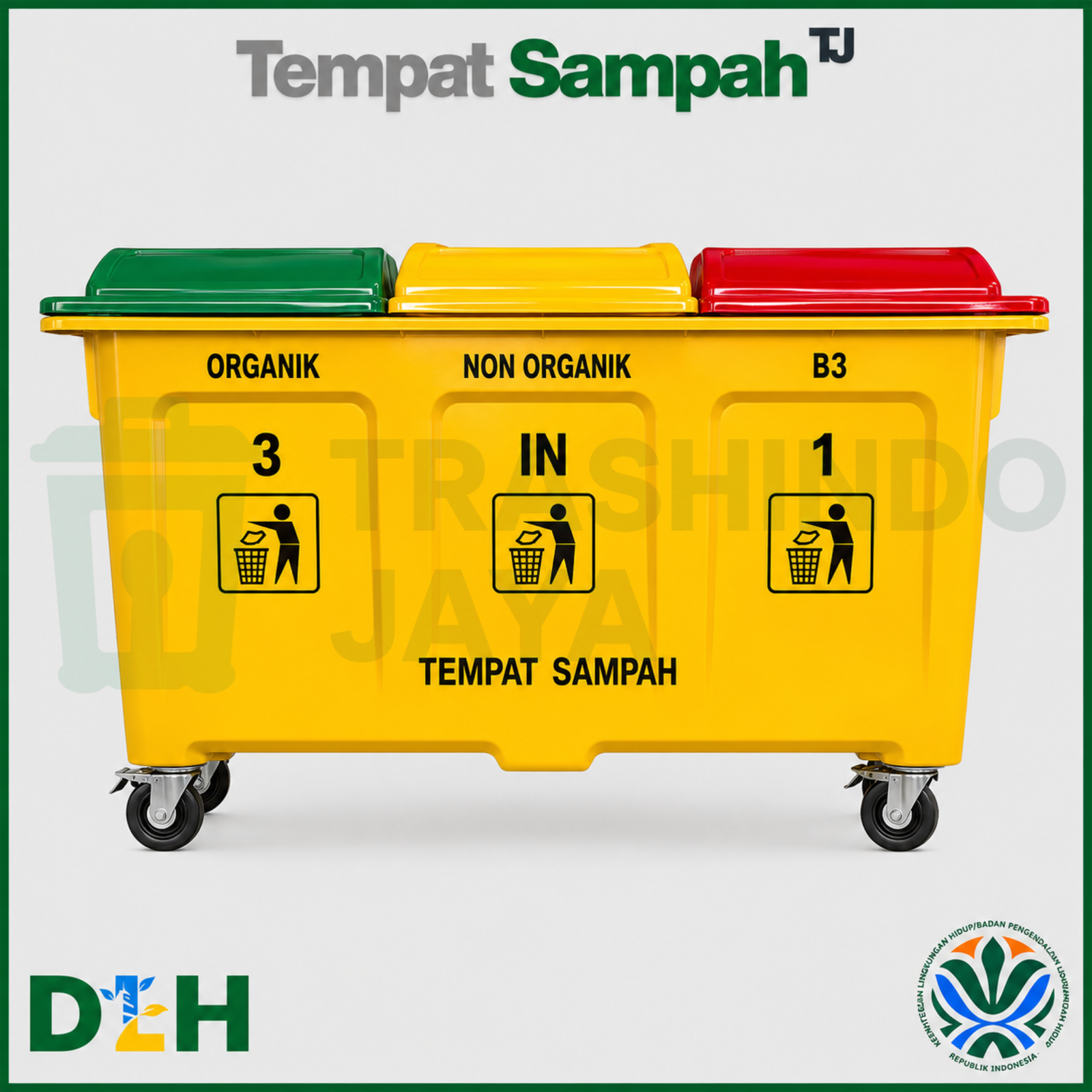 Tempat Sampah 3in1 Fiber Tempat Sampah 3in1 Fiber