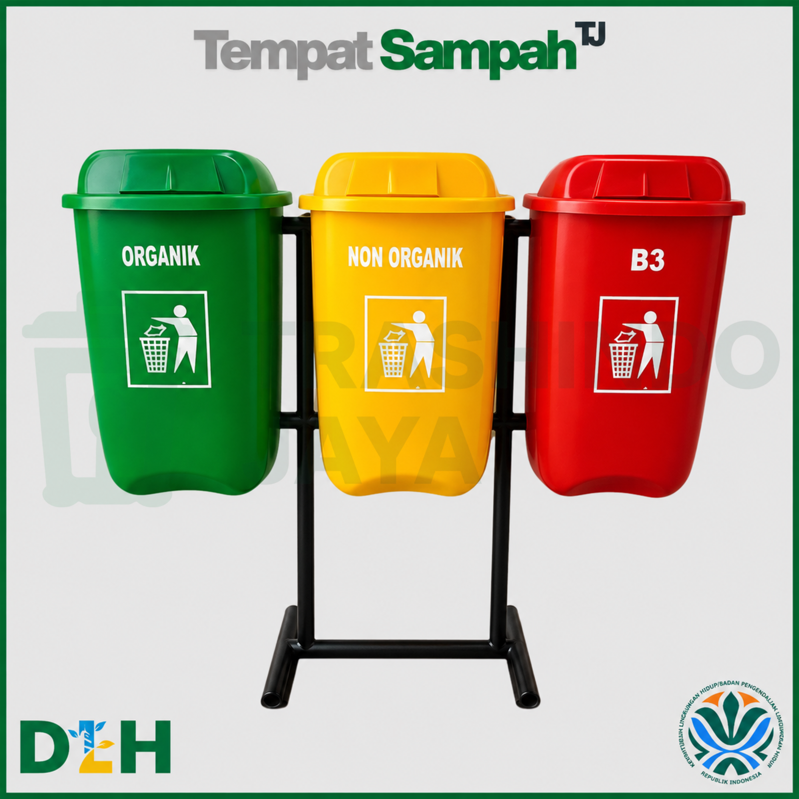 Tempat Sampah Fiber Oval 3in1 Tempat Sampah Fiber Oval 3in1